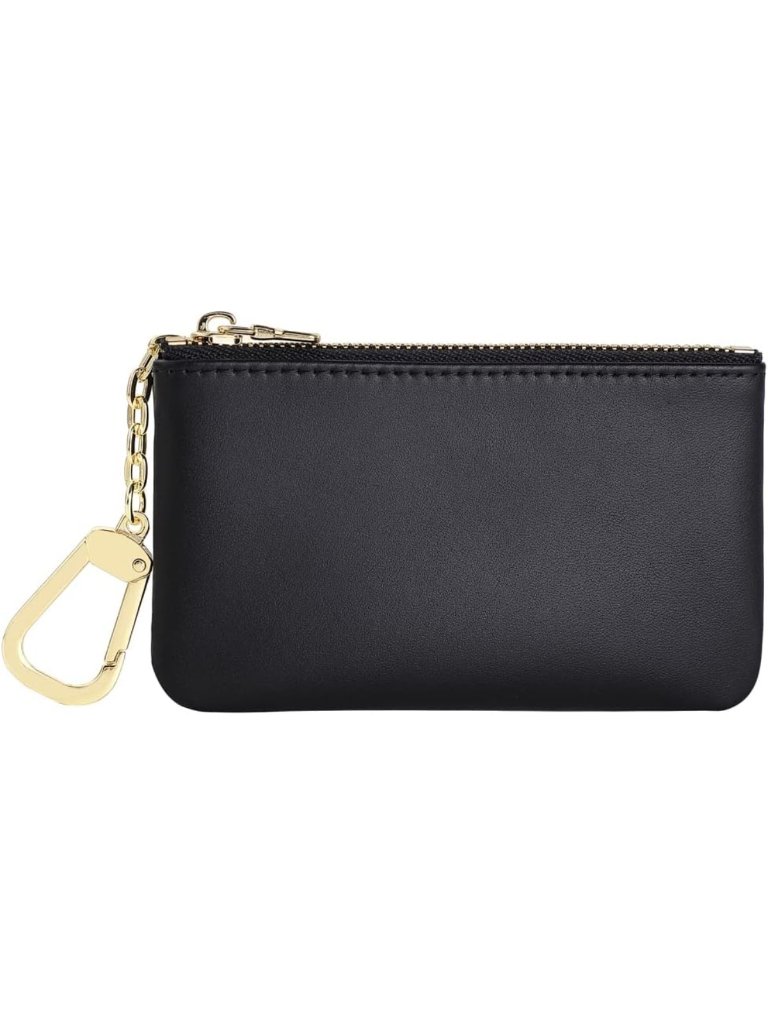 Genuine Full Grain Leather Mini Coin Purse Keychain Pouch & Card Holder - Unisex